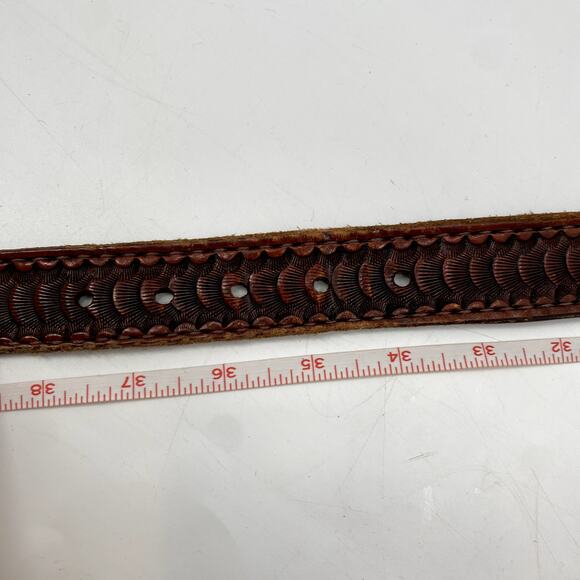 Vintage Leather Western brown Belt